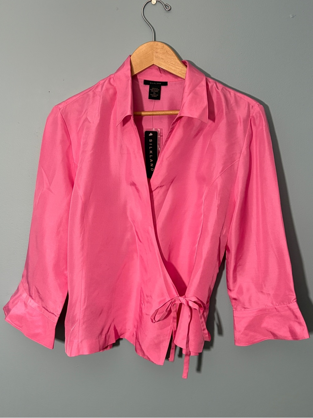 SILK Wrap Top SILKLAND Size XL NWT